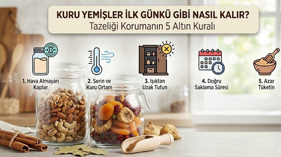 Kuru Yemişler İlk Günkü Gibi Nasıl Kalır? Tazeliği Korumanın 5 Altın Kuralı