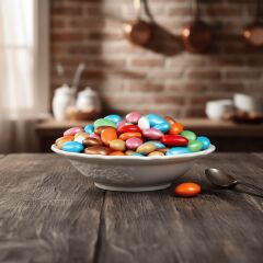 COLORED ALMOND DRAGEES