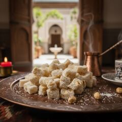 Coconut and Hazelnut Turkish Delight